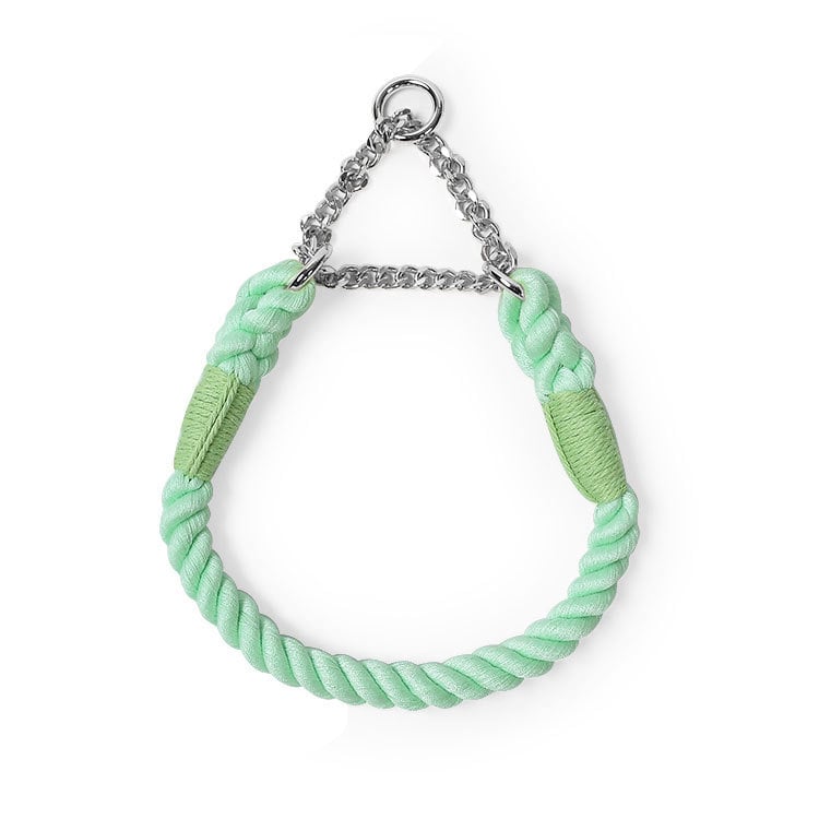 Ručna pletena ogrlica za pse, materijal poliester-bavlna, pogodna za male i srednje pse