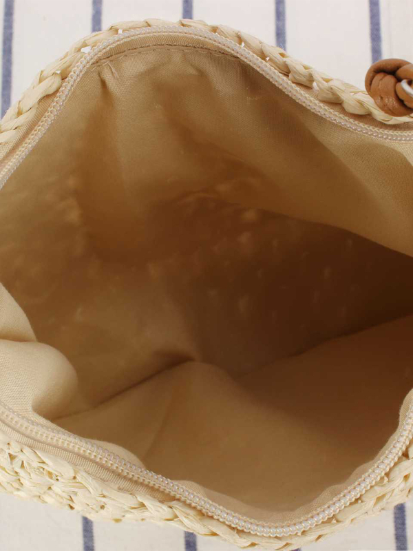Ručna pletena torba, unisex stil, materijal: papir, oblik: jabuka, zatvarač