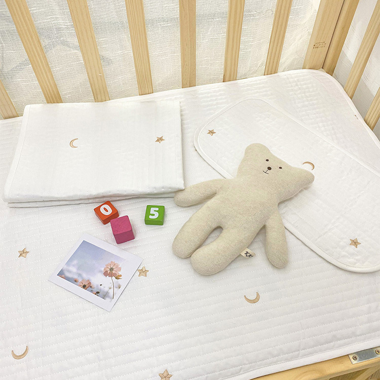 Νεογεννητικό μαξιλαράκι για επίπεδη κεφαλή, κορεατικού στυλ, quilted, 100% βαμβάκι, γέμισμα Kapok, ορθογώνιο, ύψος 1-5 cm