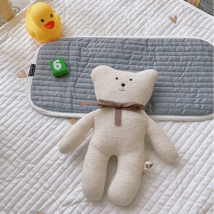 Νεογεννητικό μαξιλαράκι για επίπεδη κεφαλή, κορεατικού στυλ, quilted, 100% βαμβάκι, γέμισμα Kapok, ορθογώνιο, ύψος 1-5 cm