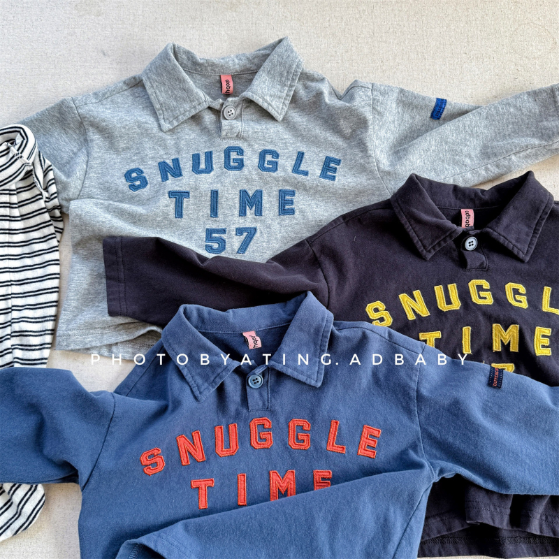 Gyerekeknek szóló pulóver felső, uniszex, koreai stílus, 90% pamut, hosszú ujjú, pulóver, 3–8 évesek, ősz 2025