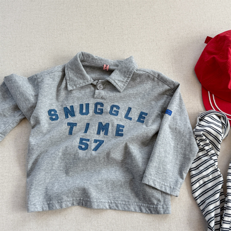 Gyerekeknek szóló pulóver felső, uniszex, koreai stílus, 90% pamut, hosszú ujjú, pulóver, 3–8 évesek, ősz 2025