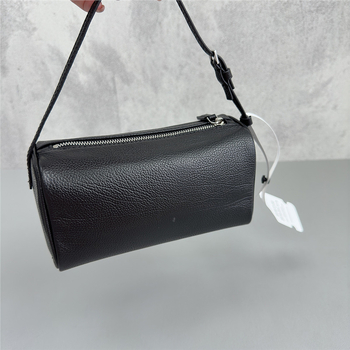 Cilindrična torbica od teleće kože, za pazuh, sa zatvaračem i pretincem za telefon, gradski stil jednostavnosti