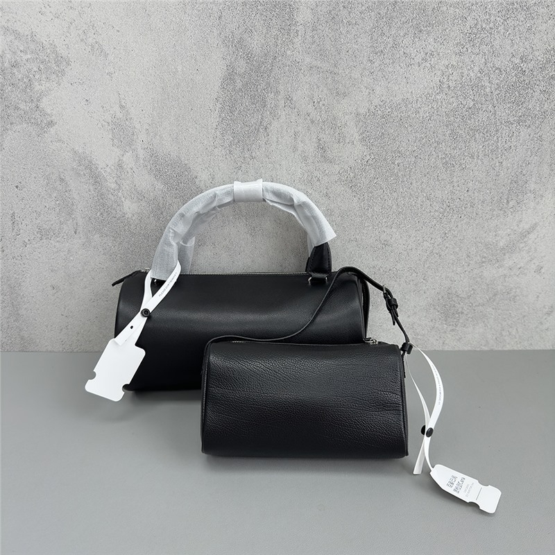 Cilindrična torbica od teleće kože, za pazuh, sa zatvaračem i pretincem za telefon, gradski stil jednostavnosti