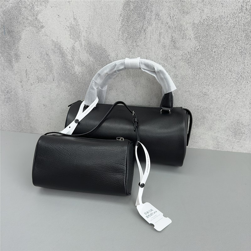 Cilindrična torbica od teleće kože, za pazuh, sa zatvaračem i pretincem za telefon, gradski stil jednostavnosti