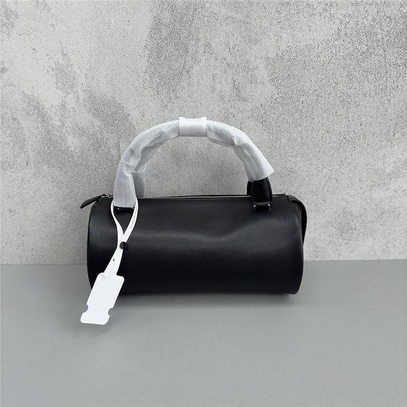 Cilindrična torbica od teleće kože, za pazuh, sa zatvaračem i pretincem za telefon, gradski stil jednostavnosti