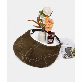 Ženska crossbody torba u obliku dumplinga od poliester materijala, zatvarač, unutarnji džep s zatvaračem i džep za mobitel