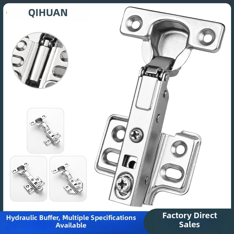 Μεντεσές πόρτας ντουλάπας με υδραυλική απόσβεση για ήσυχο άνοιγμα, νικελωμένος σώμα από χάλυβα ψυχρής έλασης, κατάλληλος για ξύλινες πόρτες/ντουλάπες