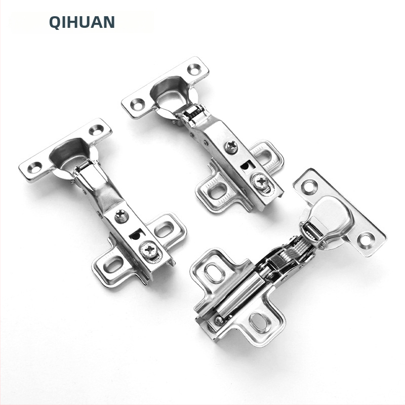 Pánt dvier skrine s hydraulickým tlmením pre tiché otváranie, niklovo pokovený telo zo studenej valcovej ocele, vhodné pre drevené dvere/skrine