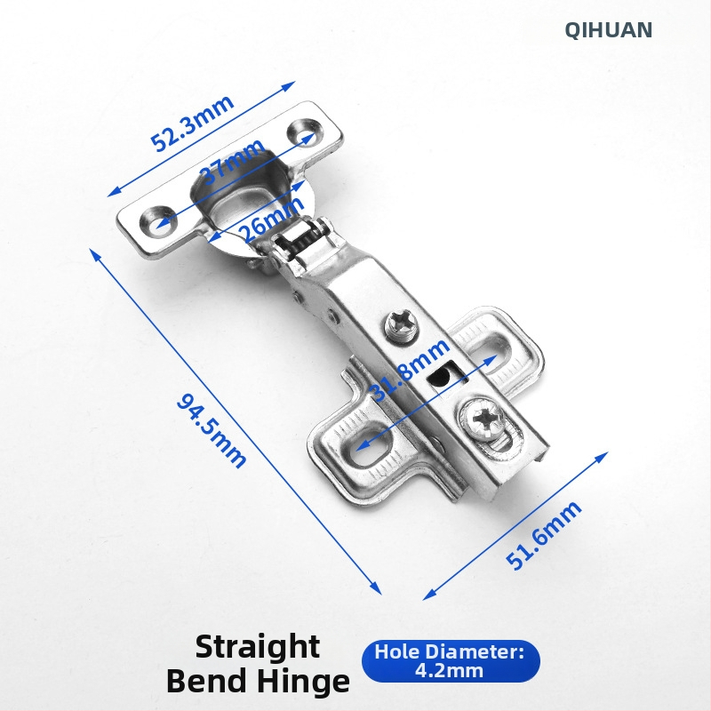 Μεντεσές πόρτας ντουλάπας με υδραυλική απόσβεση για ήσυχο άνοιγμα, νικελωμένος σώμα από χάλυβα ψυχρής έλασης, κατάλληλος για ξύλινες πόρτες/ντουλάπες