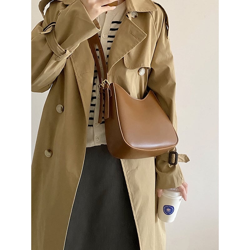 Mu Bufan Sedlovna torba preko ramena – PU koža, zatvarač, bez podstavke, jedinstveni remen, trodimenzionalni vanjski dizajn