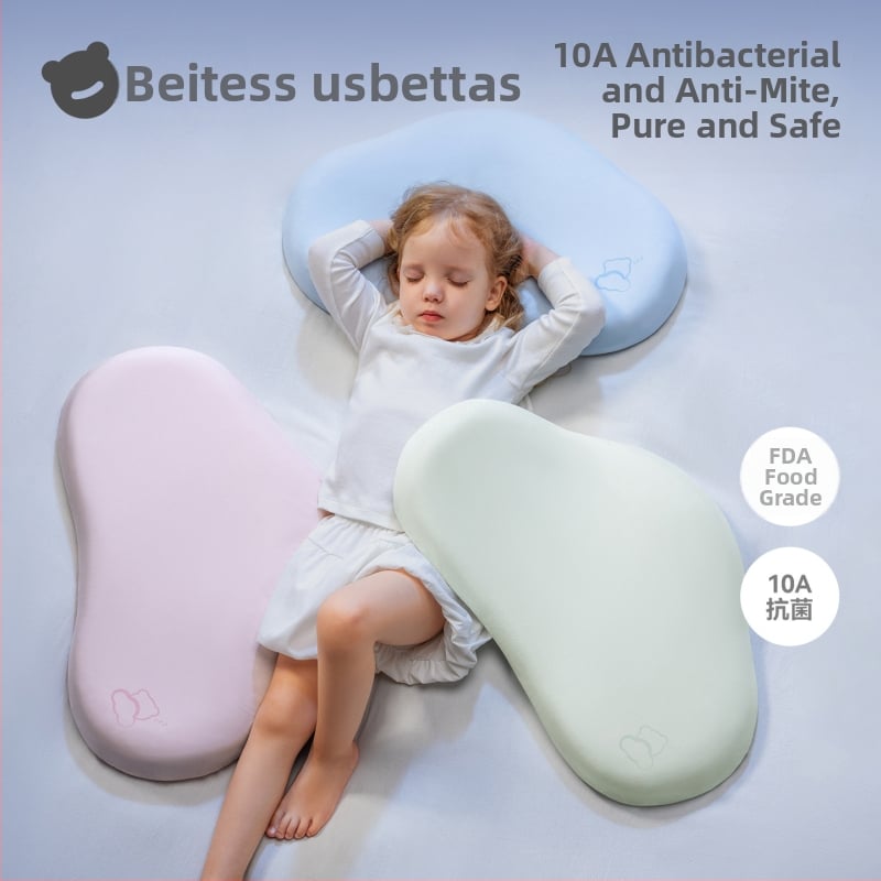 Παιδικό μαξιλάρι με γέμισμα σιλικόνης (75% σιλικόνη, 25% πολυουρεθάνη), κάλυμμα από νάιλον, απλός σχεδιασμός