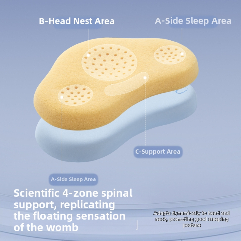 Παιδικό μαξιλάρι με γέμισμα σιλικόνης (75% σιλικόνη, 25% πολυουρεθάνη), κάλυμμα από νάιλον, απλός σχεδιασμός