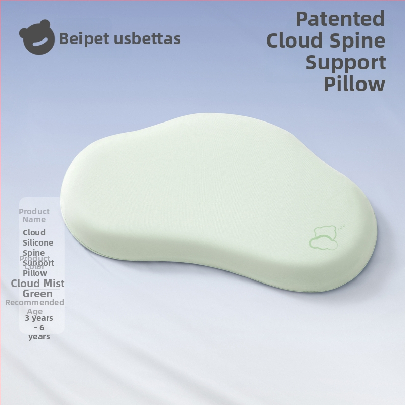 Παιδικό μαξιλάρι με γέμισμα σιλικόνης (75% σιλικόνη, 25% πολυουρεθάνη), κάλυμμα από νάιλον, απλός σχεδιασμός