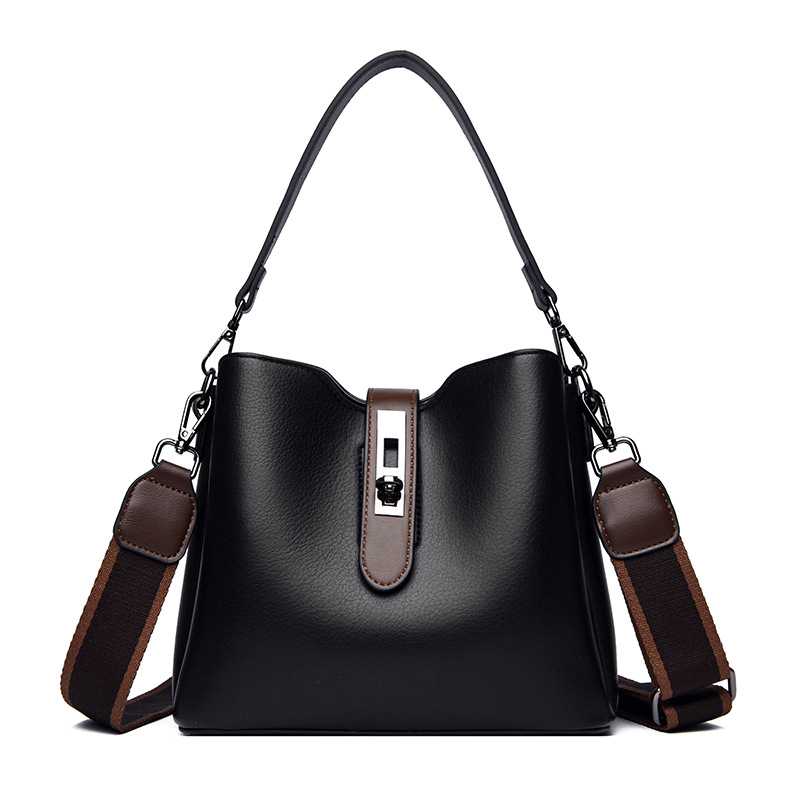 Bucket torba za žene, PU materijal, platnena podstava, ovalni oblik, zatvaranje zipom, unutarnja džep sa zipom