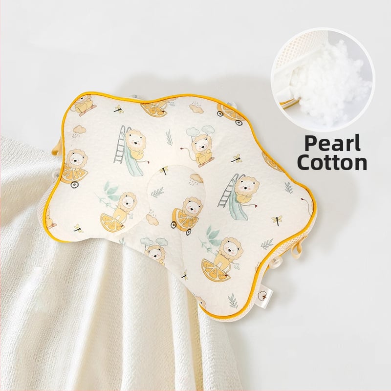 Бебешка възглавничка с форма на морска звезда, ядро от паметна пяна, калъф от химическо влакно, персонализиране; височина под 5 см; тегло до 0,5 кг; подходяща за бебета.