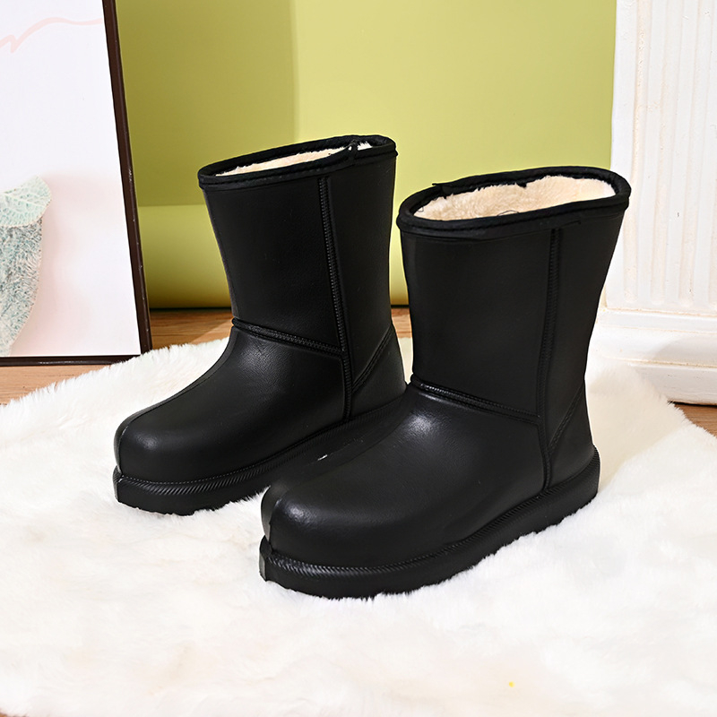 Ghete de zăpadă unisex, căptușite cu fleece, partea superioară din EVA și talpa EVA, impermeabile și ușoare