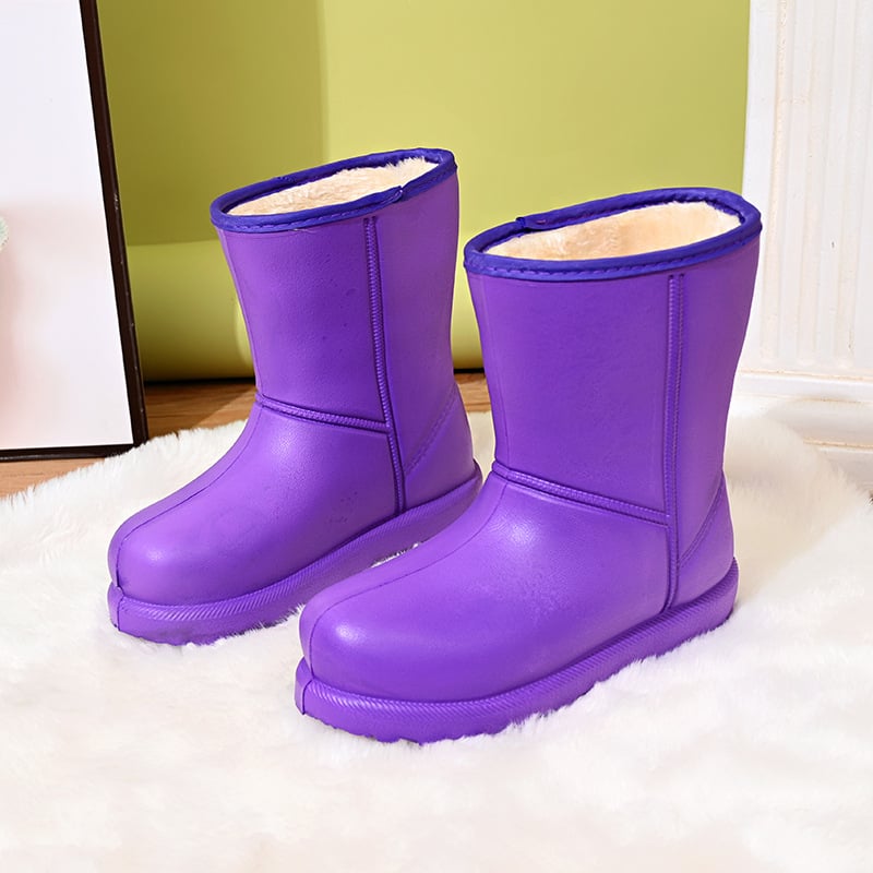 Ghete de zăpadă unisex, căptușite cu fleece, partea superioară din EVA și talpa EVA, impermeabile și ușoare