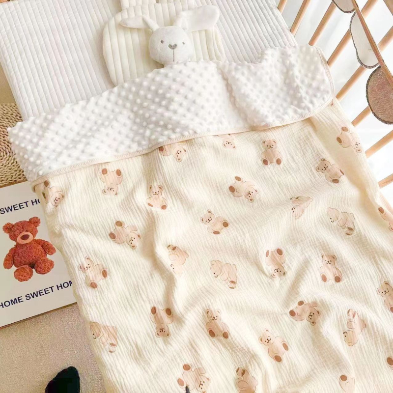 Little stupid cow Detská deka z 100% bavlny s bavlnenou výplňou, priedušná a teplá na jar a jeseň, vhodná pre bábätká do 6 mesiacov, možnosť prispôsobenia.