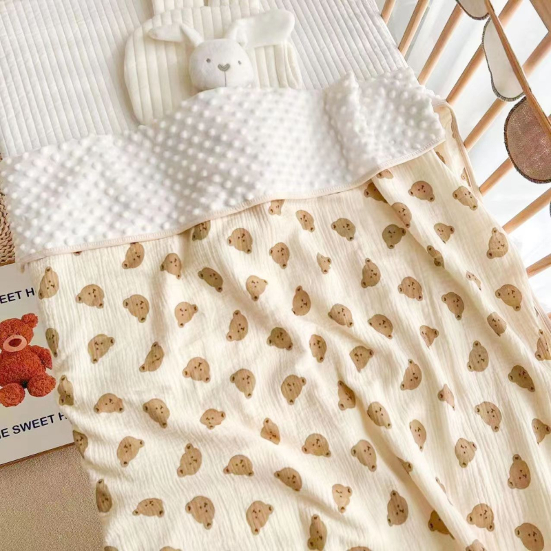 Little stupid cow Detská deka z 100% bavlny s bavlnenou výplňou, priedušná a teplá na jar a jeseň, vhodná pre bábätká do 6 mesiacov, možnosť prispôsobenia.