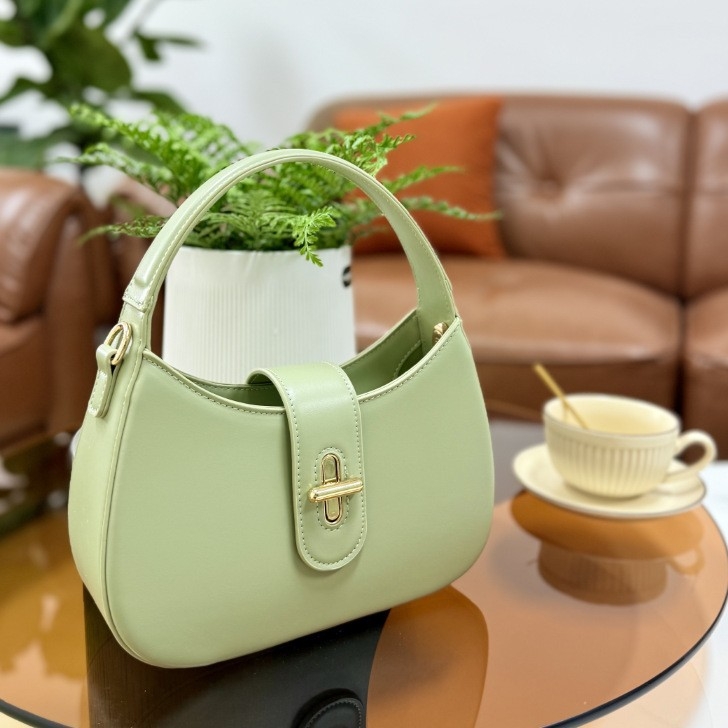 Torba ispod pazuha s PU materijalom, gradski jednostavan stil, dumpling oblik, unutarnji pretinci: zip pretinac, pretinac za telefon, pretinac za dokumente, laminirani zip pretinac