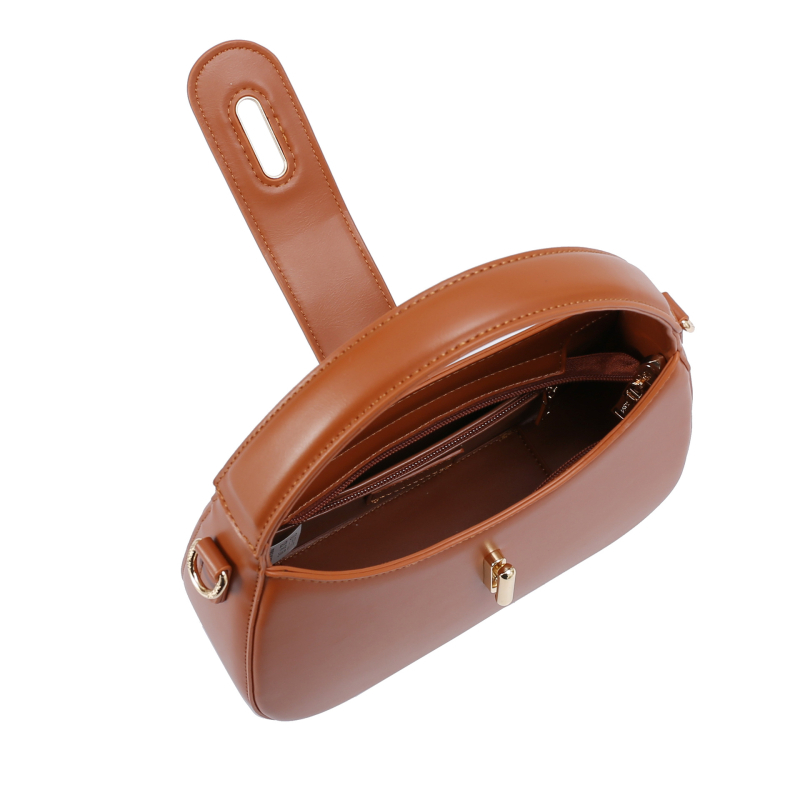Torba ispod pazuha s PU materijalom, gradski jednostavan stil, dumpling oblik, unutarnji pretinci: zip pretinac, pretinac za telefon, pretinac za dokumente, laminirani zip pretinac