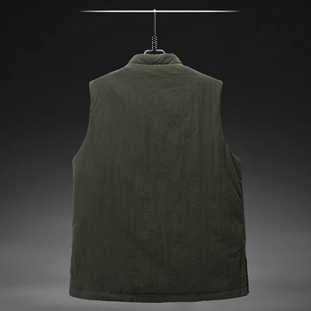 Етническа пухена жилетка с поло яка, съдържание на пух 91–95%, пълнеж 80