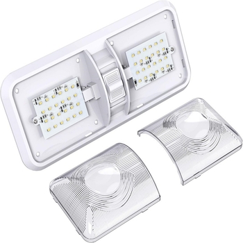 RV belső olvasólámpa, ultrafényes, 48 LED, alumíniumötvözet + akril, 12V DC, 10W, olvasólámpa, felszerelés plafonra/ajtóra/tárolórekeszbe