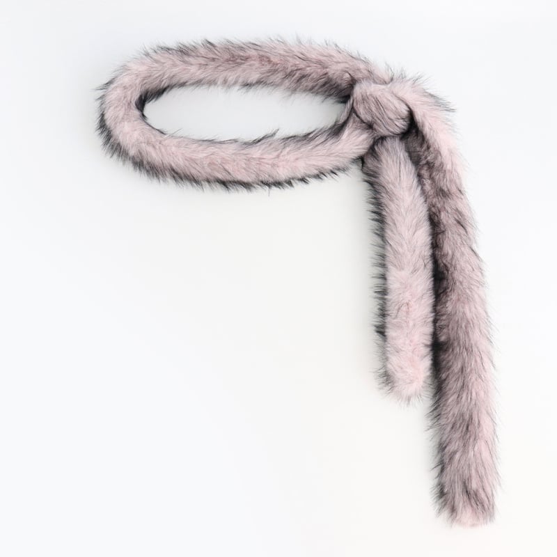 Плюшен колан за талия с дълга верига — материал: имитиран косъм; козина: изкуствена лисица; марка: Junpeng; еднокръгов колан; подходящ за всички сезони