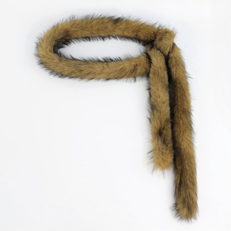 Плюшен колан за талия с дълга верига — материал: имитиран косъм; козина: изкуствена лисица; марка: Junpeng; еднокръгов колан; подходящ за всички сезони