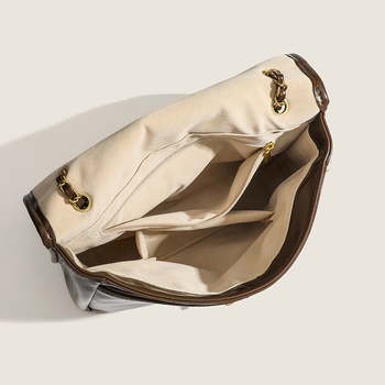 PU tote táska, utcai stílus, záróval zárható, belső zsebek: cipzáras zseb, telefon- és dokumentumtartó zseb