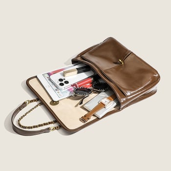 PU tote táska, utcai stílus, záróval zárható, belső zsebek: cipzáras zseb, telefon- és dokumentumtartó zseb