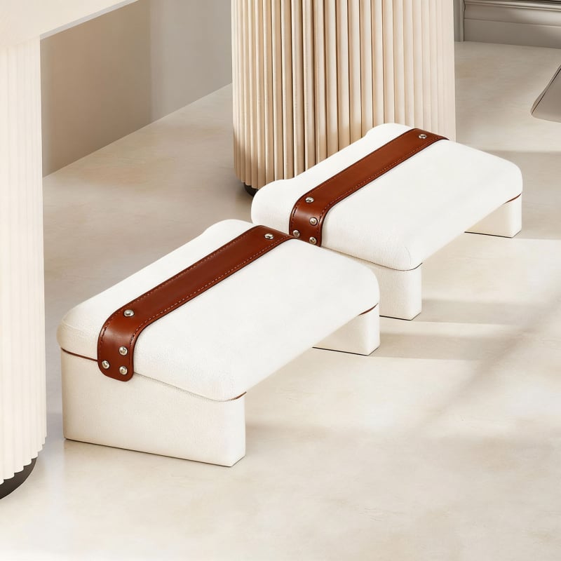 Fából készült lábtámasz az asztal alatt — modern minimalist stílus, többsfunkciós, beltéri használatra