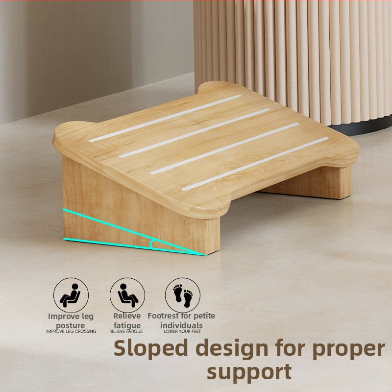 Drevená opora nohy pod stolom — moderný minimalistický štýl, multifunkčná, vnútorné použitie