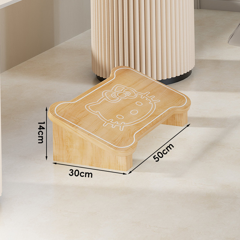 Fából készült lábtámasz az asztal alatt — modern minimalist stílus, többsfunkciós, beltéri használatra