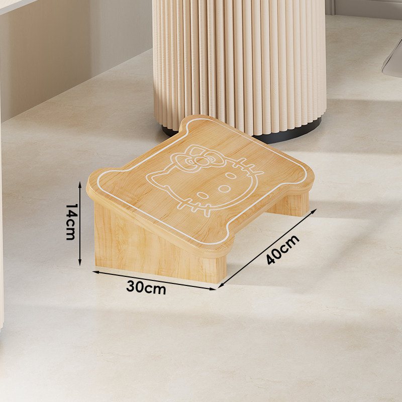 Fából készült lábtámasz az asztal alatt — modern minimalist stílus, többsfunkciós, beltéri használatra