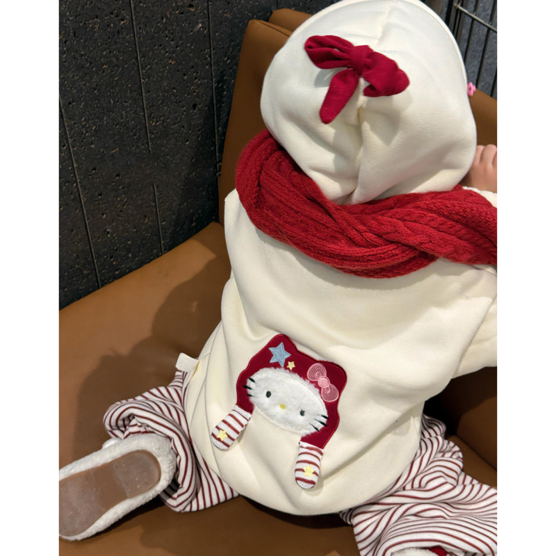 Παιδικό φούτερ με κουκούλα, κορεατικό στυλ (unisex; εξωτερικό πολυεστερικό ύφασμα; βαμβακερή επένδυση)