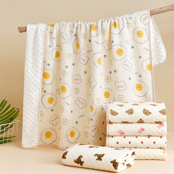 Novorodenecká deka s polyesterovým výplňom, gáza látka, hmotnosť pod 1 jin, pre novorodencov, cartoon štýl