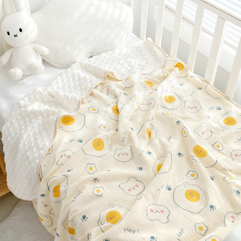 Novorodenecká deka s polyesterovým výplňom, gáza látka, hmotnosť pod 1 jin, pre novorodencov, cartoon štýl