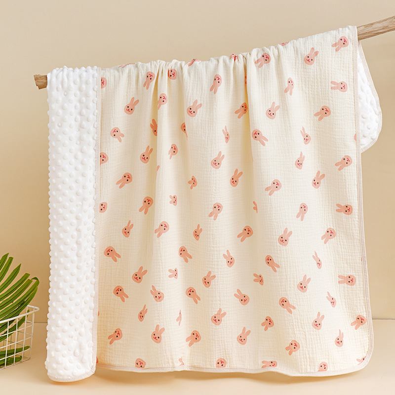Novorodenecká deka s polyesterovým výplňom, gáza látka, hmotnosť pod 1 jin, pre novorodencov, cartoon štýl