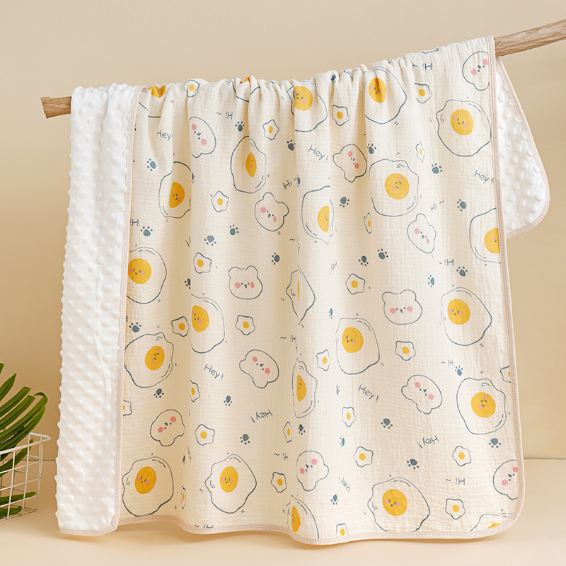 Novorodenecká deka s polyesterovým výplňom, gáza látka, hmotnosť pod 1 jin, pre novorodencov, cartoon štýl