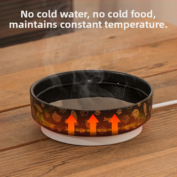 Keramička zdjela za vodu mačke s regulacijom temperature i ugrađenim grijanjem, automatisirani sustav hranjenja