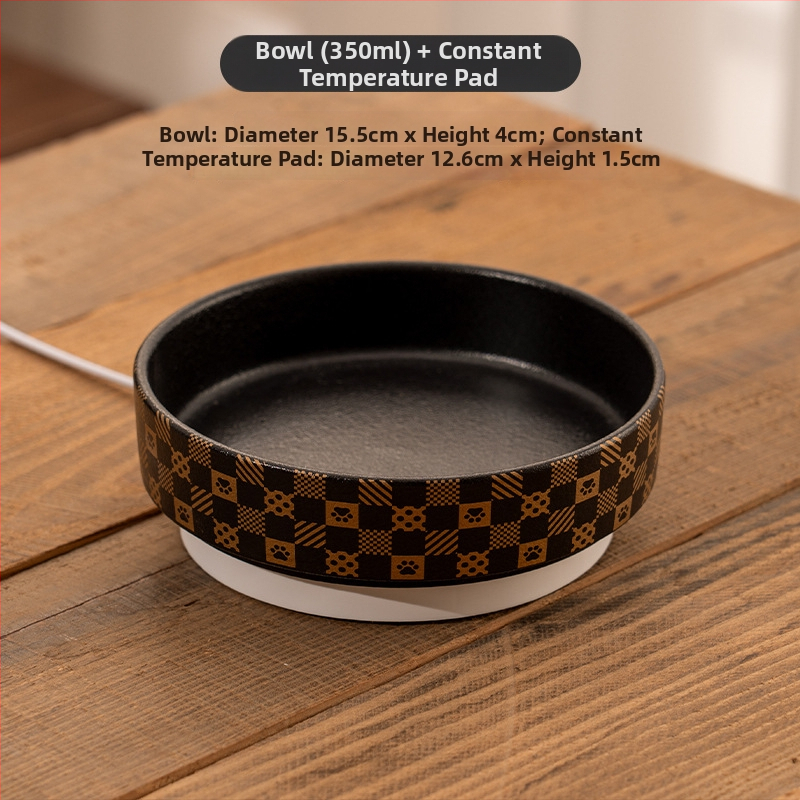 Keramička zdjela za vodu mačke s regulacijom temperature i ugrađenim grijanjem, automatisirani sustav hranjenja