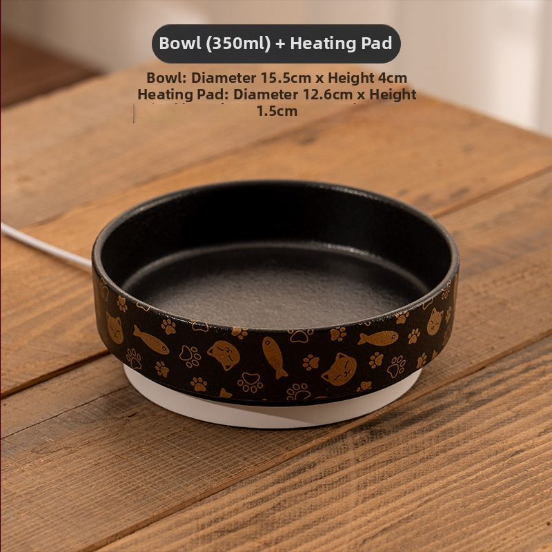 Keramička zdjela za vodu mačke s regulacijom temperature i ugrađenim grijanjem, automatisirani sustav hranjenja