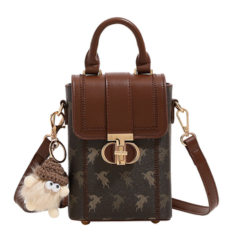 Női PU bőr mini válltáska a mobiltelefonhoz, függőleges négyzet alakú, kártyatartó rekesz, tavasz 2025