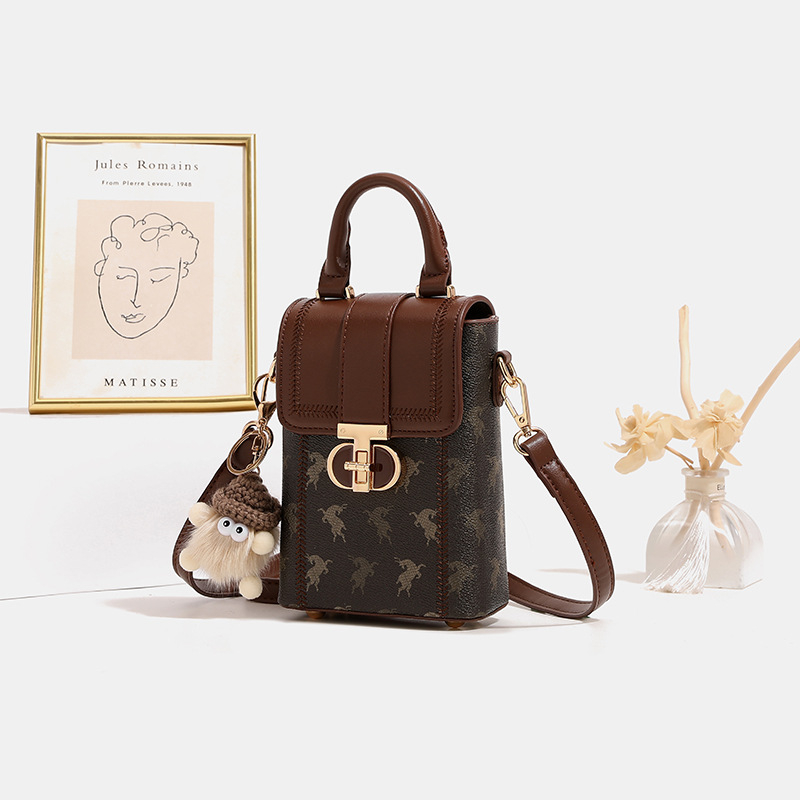 Női PU bőr mini válltáska a mobiltelefonhoz, függőleges négyzet alakú, kártyatartó rekesz, tavasz 2025