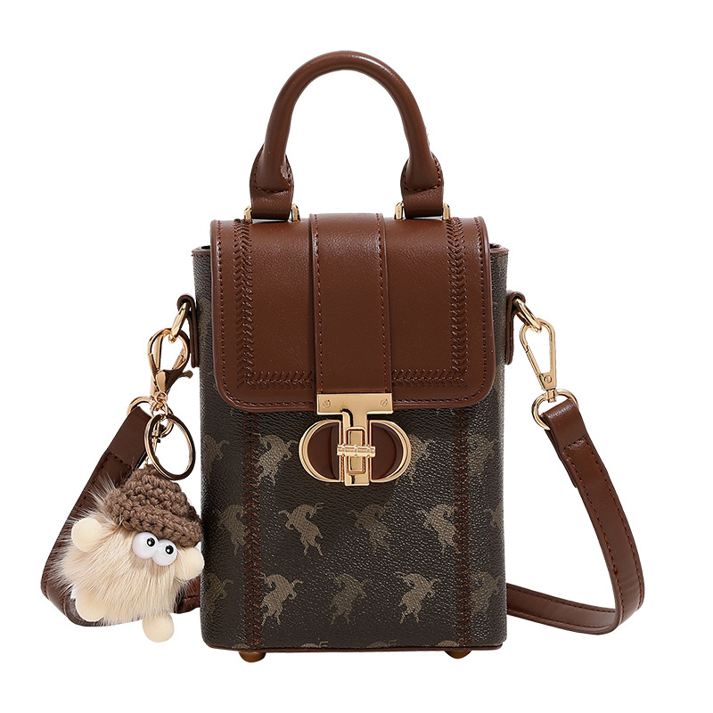 Női PU bőr mini válltáska a mobiltelefonhoz, függőleges négyzet alakú, kártyatartó rekesz, tavasz 2025