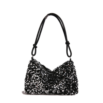 Női hónalj-táska - városi egyszerű stílus, poliészter, horizontális négyzet alakú forma, cipzáras nyitás, háromdimenziós külső táska