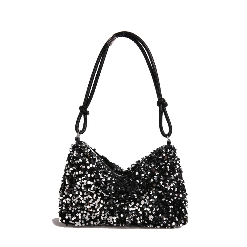 Női hónalj-táska - városi egyszerű stílus, poliészter, horizontális négyzet alakú forma, cipzáras nyitás, háromdimenziós külső táska