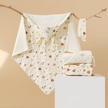 Zavinovačka pre novorodenca – bavlnená gáza, výplň zo hodvábnych vlákien, ľahká a priedušná, jar a jeseň